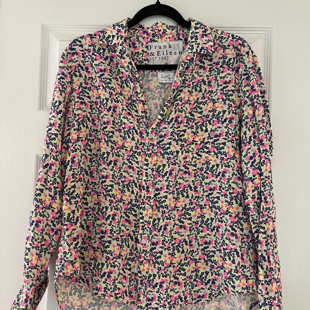 Frank and Eileen Floral Linen Top